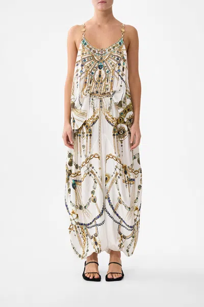 Camilla T-back Shoestring Top Chain Gang In White