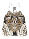 Camilla Temples Of Dendara T Back Shoestring Top In Black
