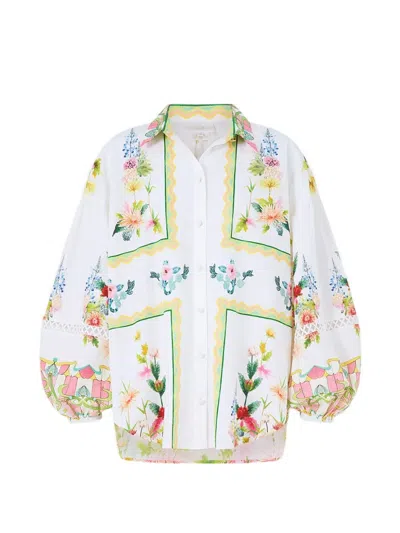 Camilla The Call Of Catalonia Blouse In White