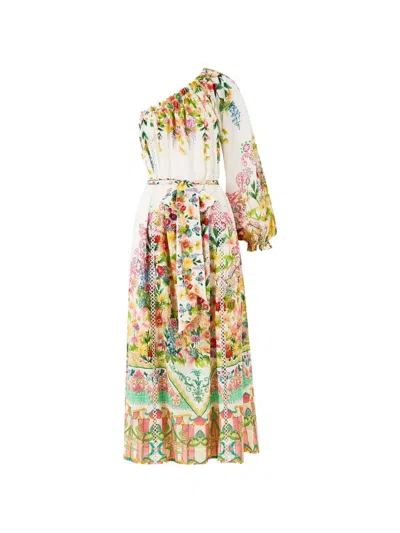 Camilla The Call Of Catalonia Midi Dress In White
