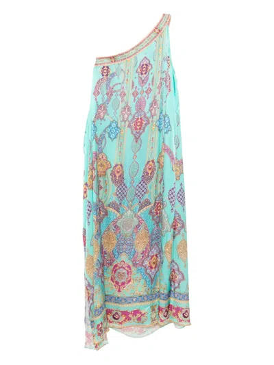 Camilla The Concubine's Corridor Asymmetric Dress In Blue