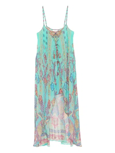 Camilla The Concubine's Corridor Layered Dress In Green