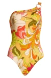 Camilla The Flower Child Society Asymmetric One-piece Swimsuit In The Flower Child Society