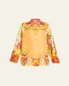 Camilla The Flower Child Society Silk Blouse In The Flower Child Society