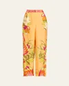 Camilla The Flower Child Society Wide-leg Silk Trousers