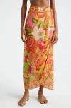 Camilla The Flower Child Society Long Draped Sarong Coverup