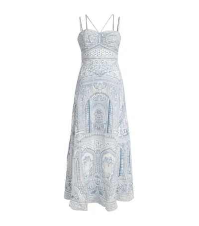 Camilla The Hum Of The Alhambra Midi Dress In Blue