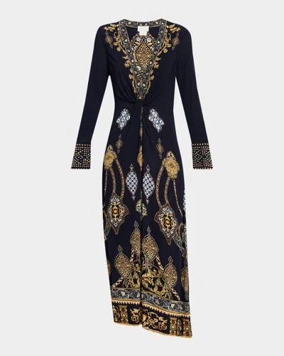 Camilla The Imperial Gate Twist-front Jersey Dress In Multi