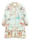 Camilla The Jewellery Museum Tiered Shirt Dress In Green
