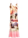 Camilla V Neck Full Length Bias Slip Dress Millas Got Mail In Red