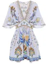 Camilla Short Waisted Dress Under Scarab Skies In Blue