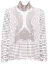 Camilla Hotfix Turtle Neck With Buttons Valley Of The Queens In White