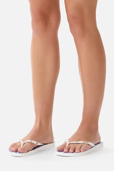 Camilla Thongs Ceramic Panoramic In White