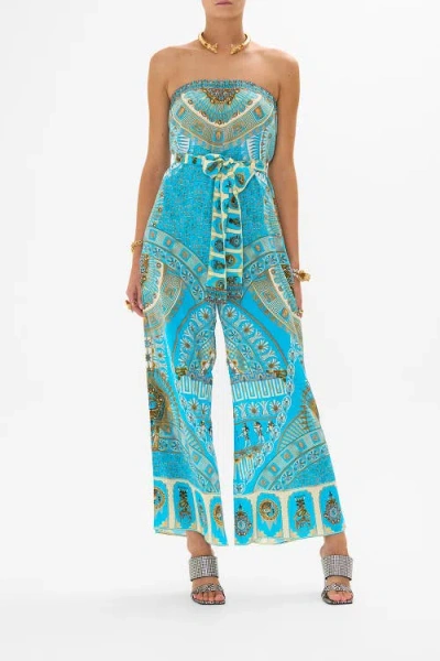 Camilla Tie Waist Strapless Jumpsuit Temple Of Light