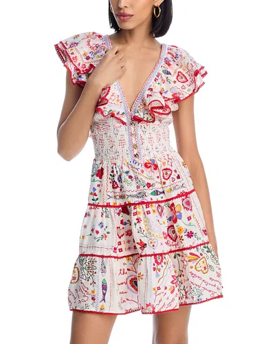 Camilla Tiered Frill Neck Dress In A Kitsch In Time