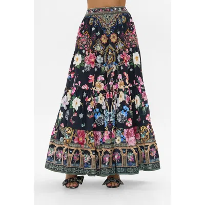 CAMILLA CAMILLA TIERED MAXI SKIRT MIDNIGHT IN MONSERRATE