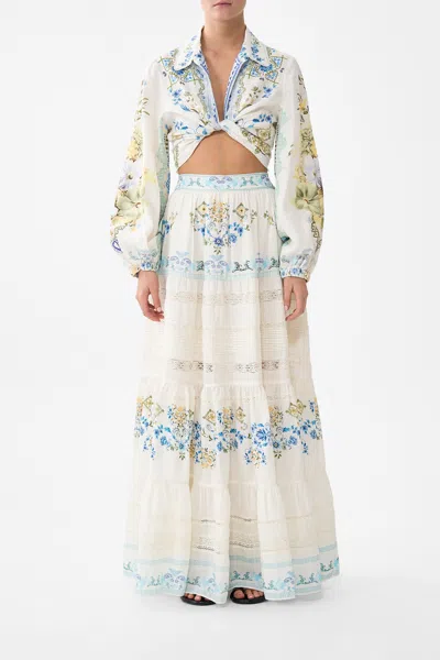 Camilla Tiered Maxi Skirt My Homespun Heart In White