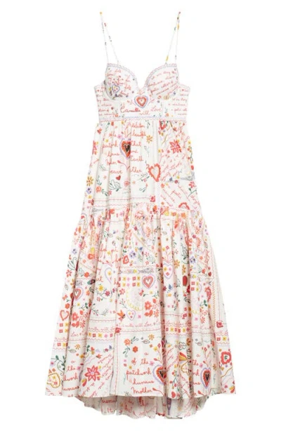Camilla Tiered Organic Cotton Poplin Sundress In A Kitsch In Time