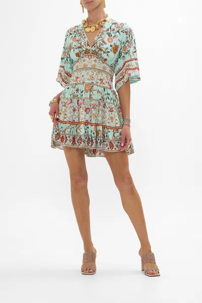 Camilla Tiered Skirt Mini Dress Weaving Worlds In Multi