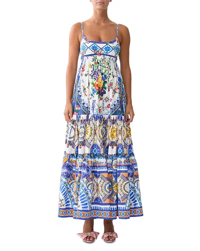 Camilla Tile Maxi Dress In Blue
