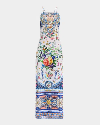 Camilla Tiles Darls High-neck Maxi Dress