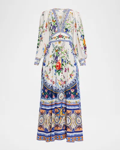 Camilla Tiles Darls Shaped Waistband Maxi Dress