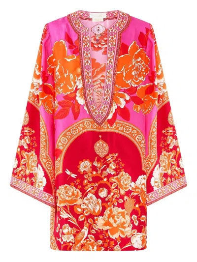 Camilla Tiles Of Türkiye Mini Dress In Pink