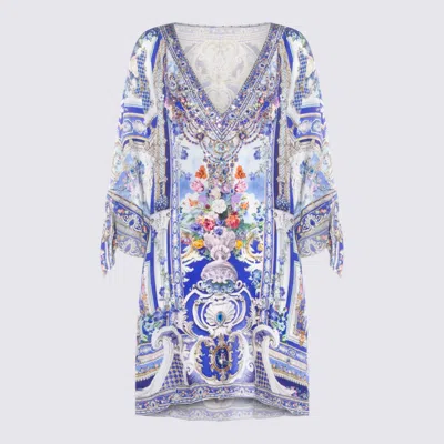 Camilla V-neck Kaftan In Blue