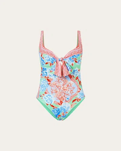 CAMILLA TOPKAPI POP SWEETHEART TIE-FRONT ONE-PIECE SWIMSUIT