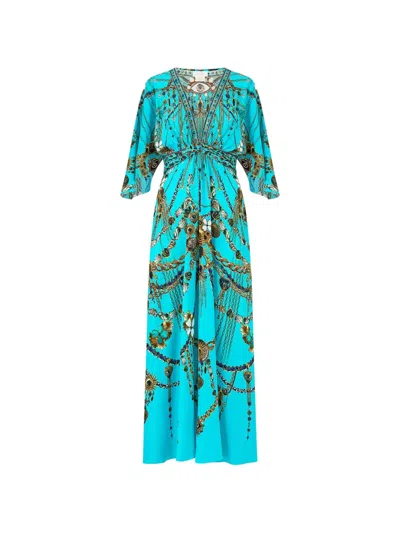 Camilla Totems And Treasures Maxi Dress In Blue