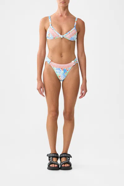 Camilla Tri Bikini Top With Knot Front Topkapi Pop In Multi