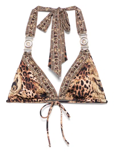 Camilla Triangle Bikini Top In Brown