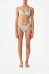 Camilla Triangle Bikini Top With Knot Front Just Coasting In Blue