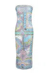 Camilla Tube Beach Midi Dress Magic Carpet Ride In Multi