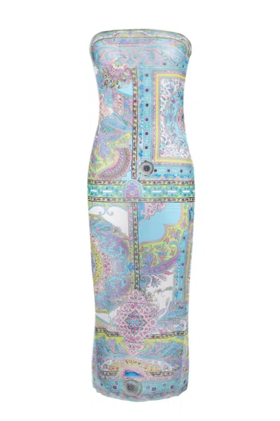 Camilla Tube Beach Midi Dress Magic Carpet Ride In Multi