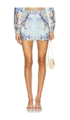 Camilla Hemline Shorts With Floral Pattern And Belt In Al Manial Palace Memoirs