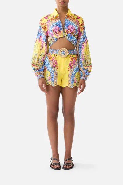 Camilla Tuck Front Short Sultanahmet Summer In Yellow
