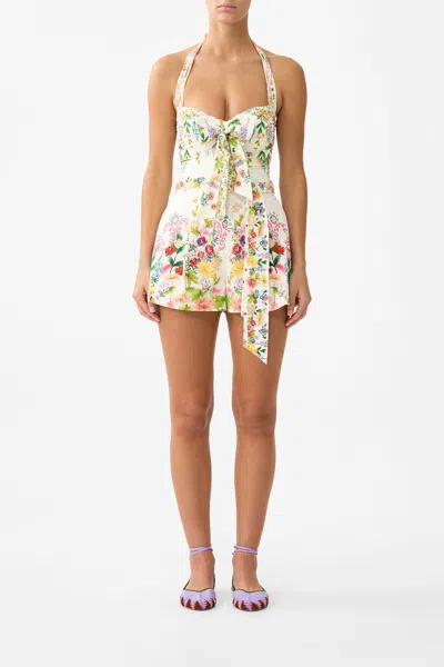 Camilla Tuck Front Short With Belt The Call Of Catalonia In White