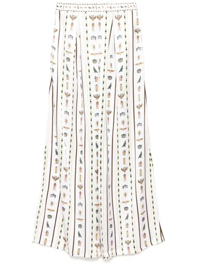 Camilla Tuck Front Trousers In White