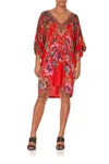 Camilla Tunic Dress In Red In Red