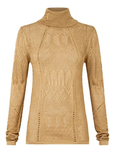 Camilla Turtle-neck Crystal-embellishment Top In Neutral