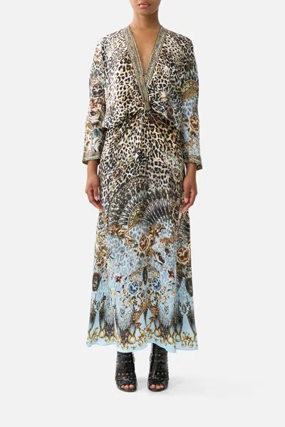 Camilla Twist Front Batwing Dress Fiesta In Multi