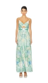 Camilla Cut Out Bodice Dress With Tiered Skirt Dreaming In Dutch In Baby Blue
