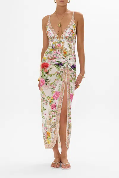 Camilla Twist Front Long Skirt Egyptian Rose