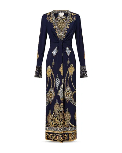 Camilla Twist Jersey Dress In Blue