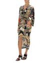 Camilla Long Split Front Twist Dress Adorned In Alexandria In Adorned In Alexandria