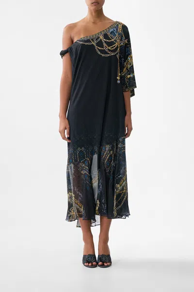 Camilla Twisted One Shoulder Dress Song Of The Solstice In Black