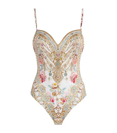 Camilla Underwired Ottoman Dynasty Swimsuit In White