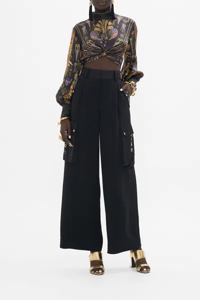 Camilla Utility Pant Cartouche Kingdom In Black