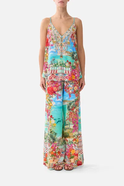 Camilla V Neck Cami Meet Me In Mallorca In Multi